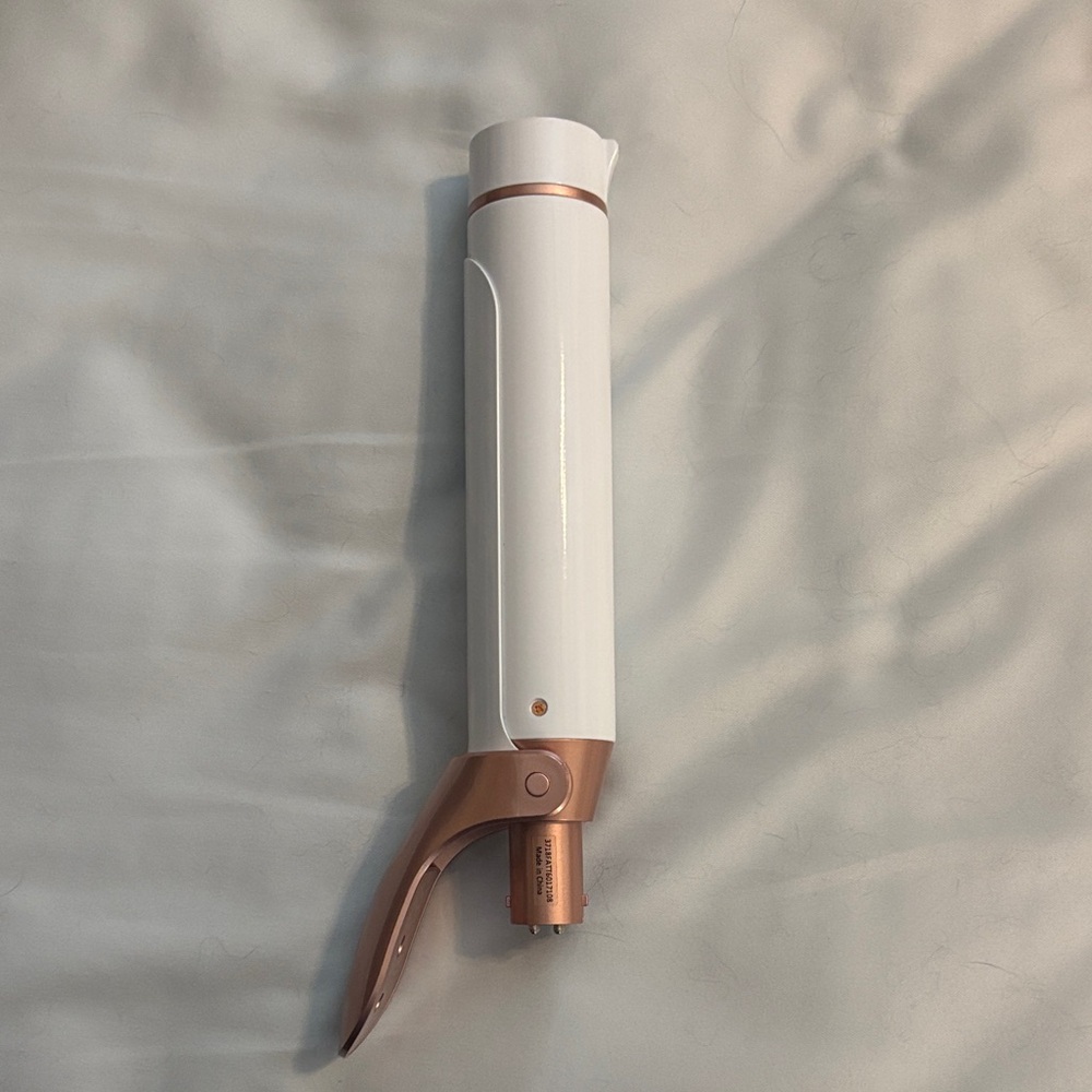 T3 1.5in Clamp White and Rose Gold Hair Curler